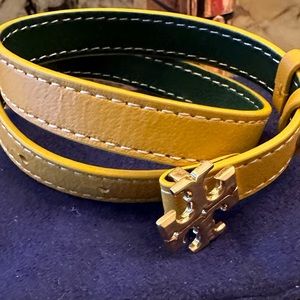 Tory Burch Double Wrap Bracelet- Yellow